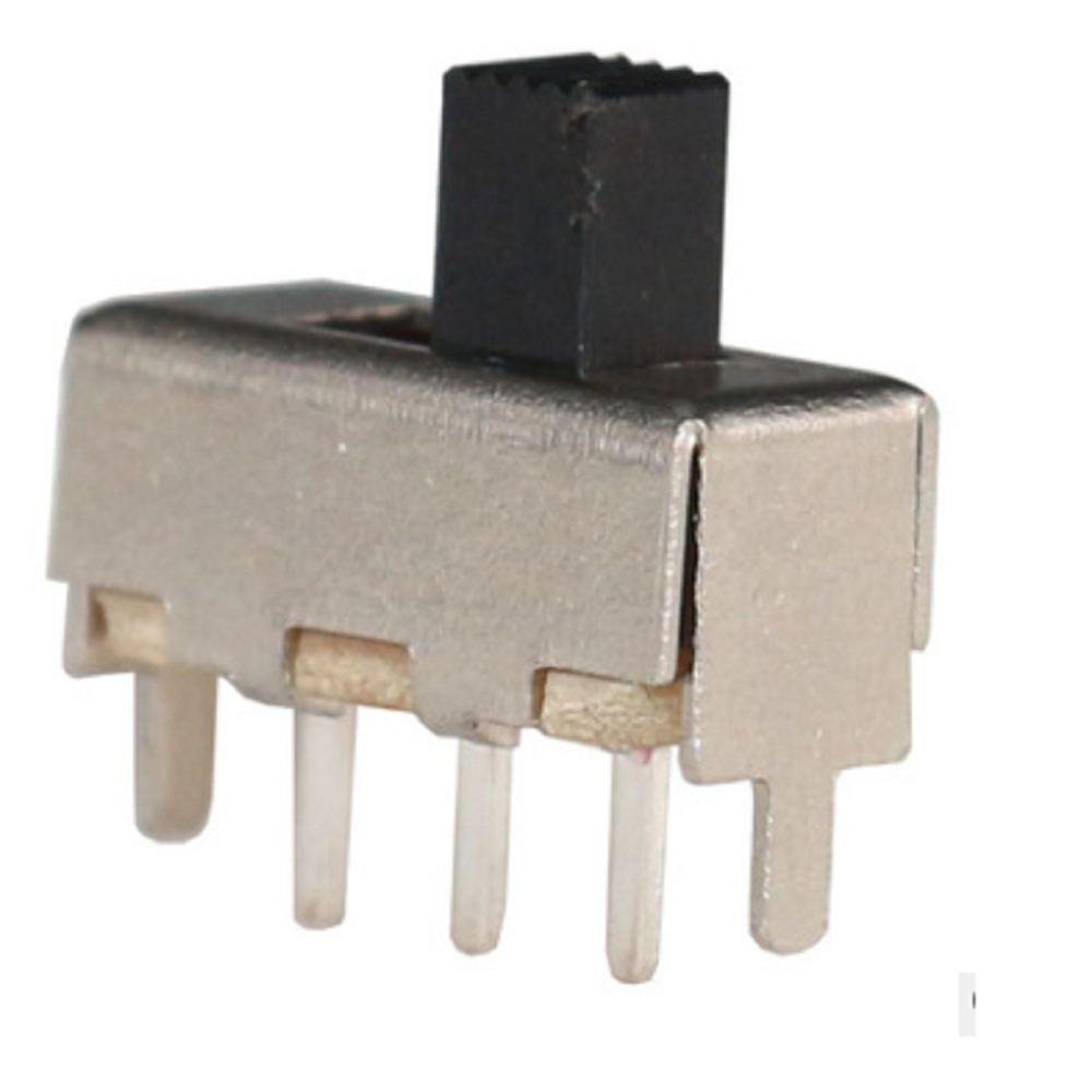 HUAZIZ 200 stuks mini schuifschakelaars verticale folie schakelaar 3 pin 2 positie 1P2T SPDT met PCB-paneel voor Arduino 0,5A, 50V DC, 5 mm