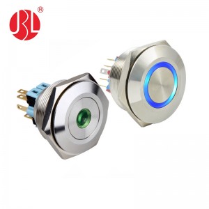 PLM30-12M-F-RU3-S0 Metal push button switch SPDT,OD30mm lock or non-lock with LED