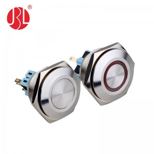 PLM30-12M-F-RU3-S0 Metal push button switch SPDT,OD30mm lock or non-lock with LED