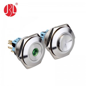 PLM30-12M-F-RU3-S0 Metal push button switch SPDT,OD30mm lock or non-lock with LED