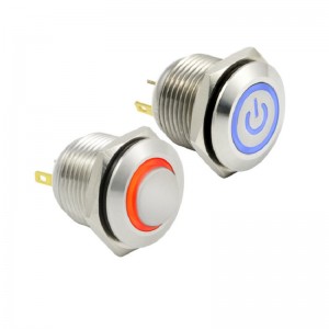 PLM16-11M-F-RU3-S0 Metal push button switch SPDT,OD16mm lock or non-lock with LED