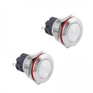 22mm waterproof flat panel mount Push Button Switch self lock non lock