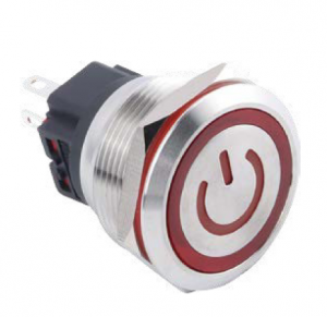 25mm waterproof flat panel mount LED Push Button Switch self lock non lock Anti Vandal Switch