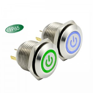 PLM16-11M-F-RU3-S0 Metal push button switch SPDT,OD16mm lock or non-lock with LED