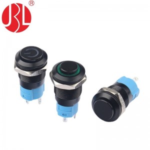 IPX5 Waterproof JBL12D Series12mm Sealed 2A 250V Lock Type High Button 2 Pin Electrical Metal Push Button Pull Switch