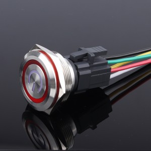 30mm waterproof flat panel mount Push Button Switch self lock non lock