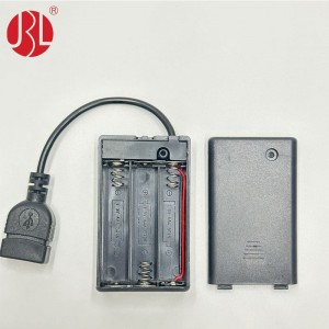 3AAA-USBA-8 AAA battery holder to USB A Jack