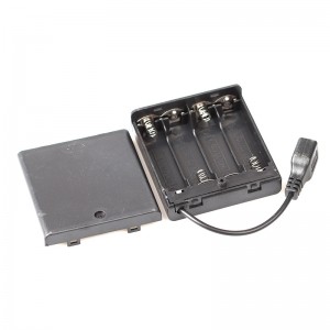 4 AA battery Holder with USB A jack