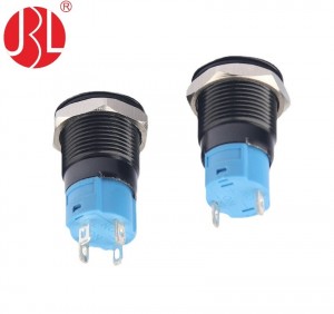 IPX5 Waterproof JBL12D Series12mm Sealed 2A 250V Lock Type High Button 2 Pin Electrical Metal Push Button Pull Switch