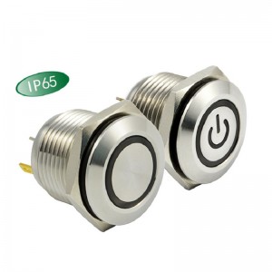 PLM16-11M-F-RU3-S0 Metal push button switch SPDT,OD16mm lock or non-lock with LED