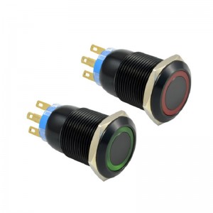 PLM19-11M-F-DR6-S4-S Metal push button switch SPST,OD19mm lock or non-lock with LED