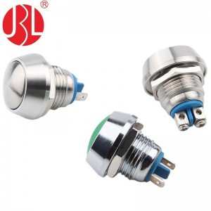 IPX5 Waterproof JBL12G Series 2Pin Mini Switch 12mm momentary Push button Switch reset Non-locking metal switch