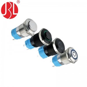 IPX5 Waterproof JBL12D Series silver color shell 12mm Sealed 2A 250V Lock Type High Button 4 Pin Electrical Metal Push Button Pull Switch