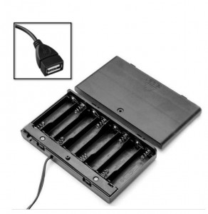 8 AA Battery holder to USB A Jack