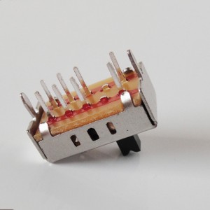 SS-23D07 vertical through hole 2P3T slide switch