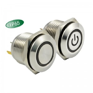 PLM16-11M-F-PU3-S0 Metal push button switch SPDT,OD16mm lock or non-lock with LED