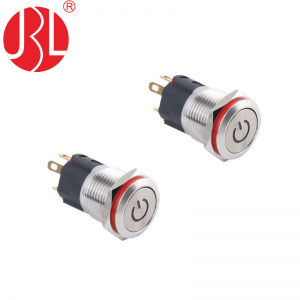IP67 Waterproof Flat LED Push Button Switch Panel Mount Self Lock Non Lock Anti Vandal Switch