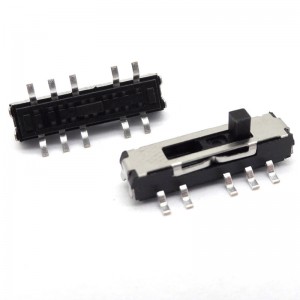 MS-24D20 vertical SMT 2P4T mini slide switch