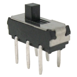 MS-22D16,DIP mini slide switch 2P2T vertical type
