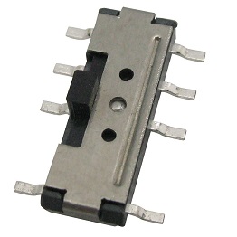 MS-23C01, mini chave deslizante SMT 2P3T, classificação DC 12V 0,1A