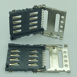 Micro SIM kártya foglalat Zsanér típusa 8PIN H=1,5mm