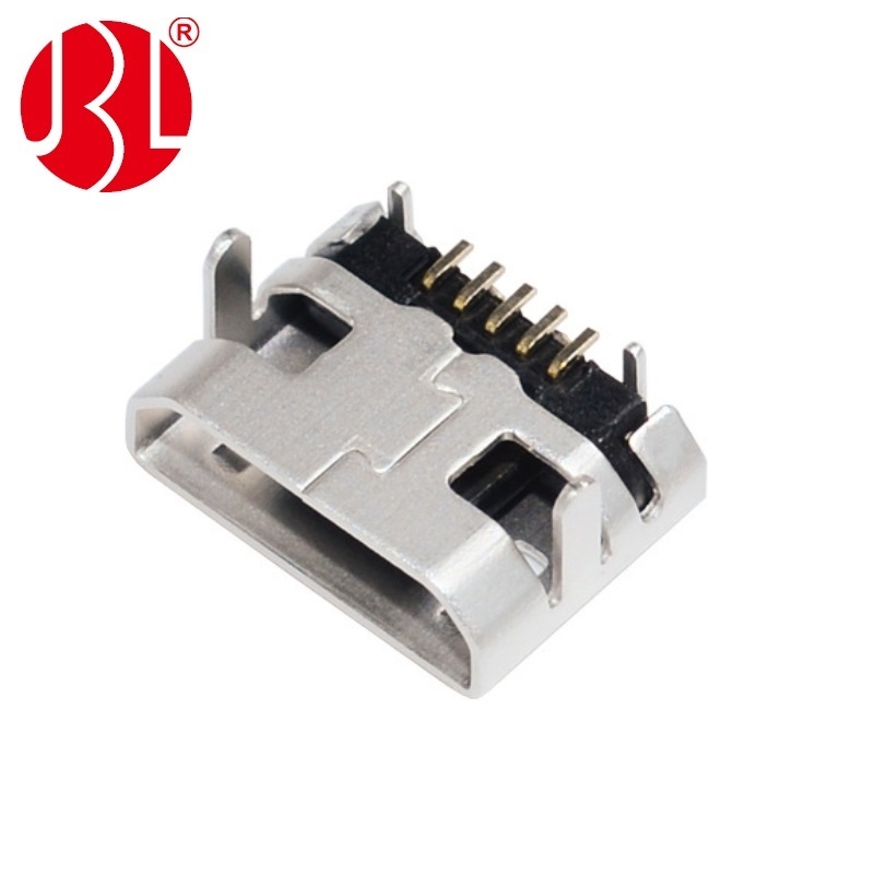 Conector SMT fêmea de 5 pinos Micro USB tipo B DIP 7,2*4,85
