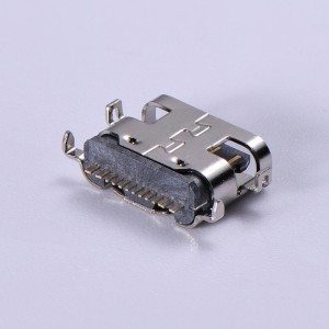 USB-20C-F-01C16 Mid Mount USB Type C Jack 1.6mm SMD