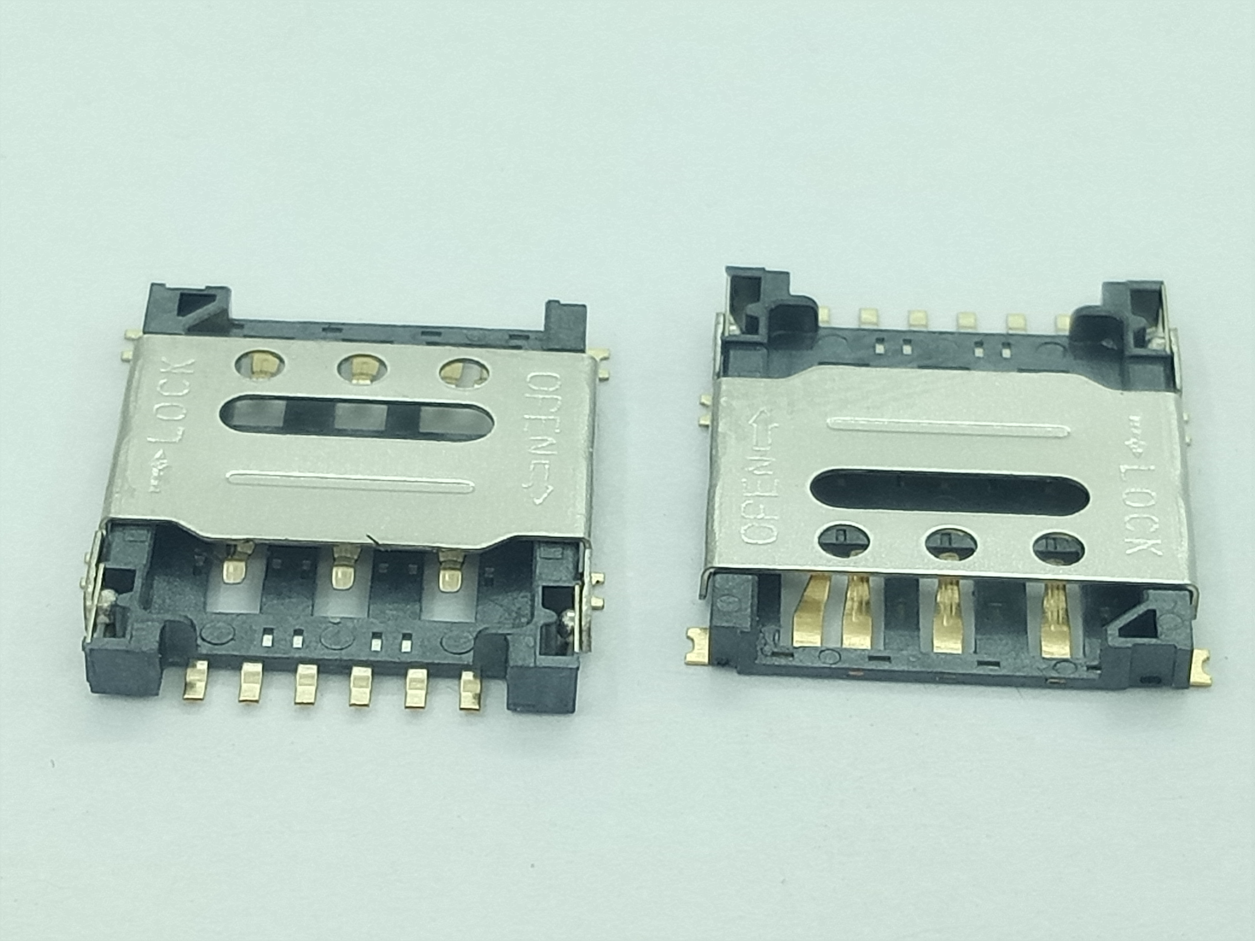 Nano-SIM-Kartensteckdose Scharniertyp 6PIN H=1,37mm