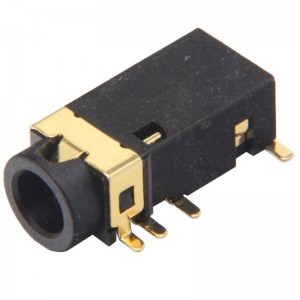 PJ-3165A 3.5mm SMT right angle audio jack STX-3542-5N-G-TR