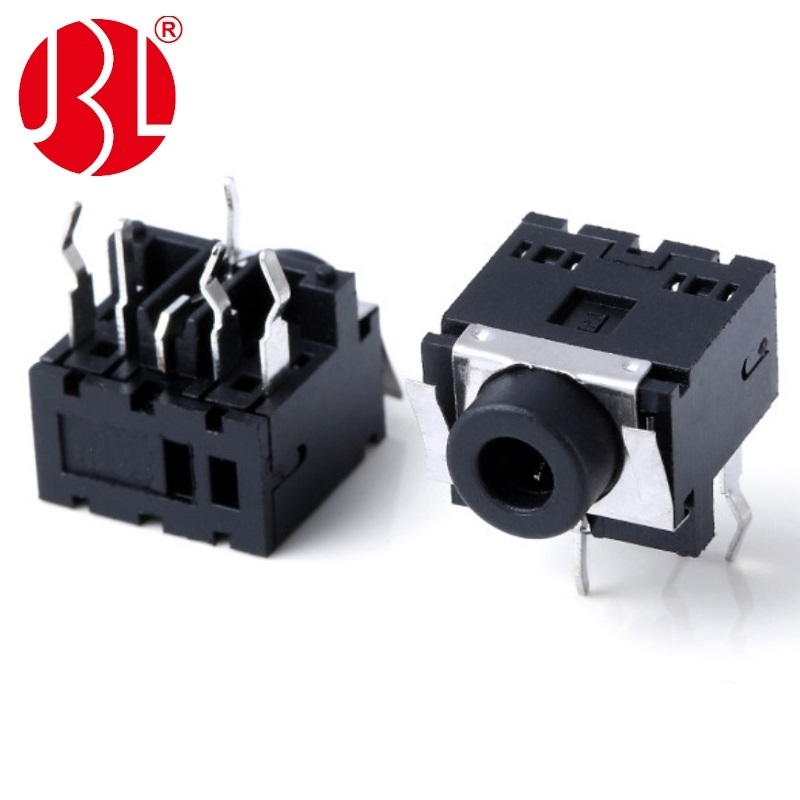 PJ-317B 3,5 mm-es audio aljzat 5 tűs derékszögű DIP típus