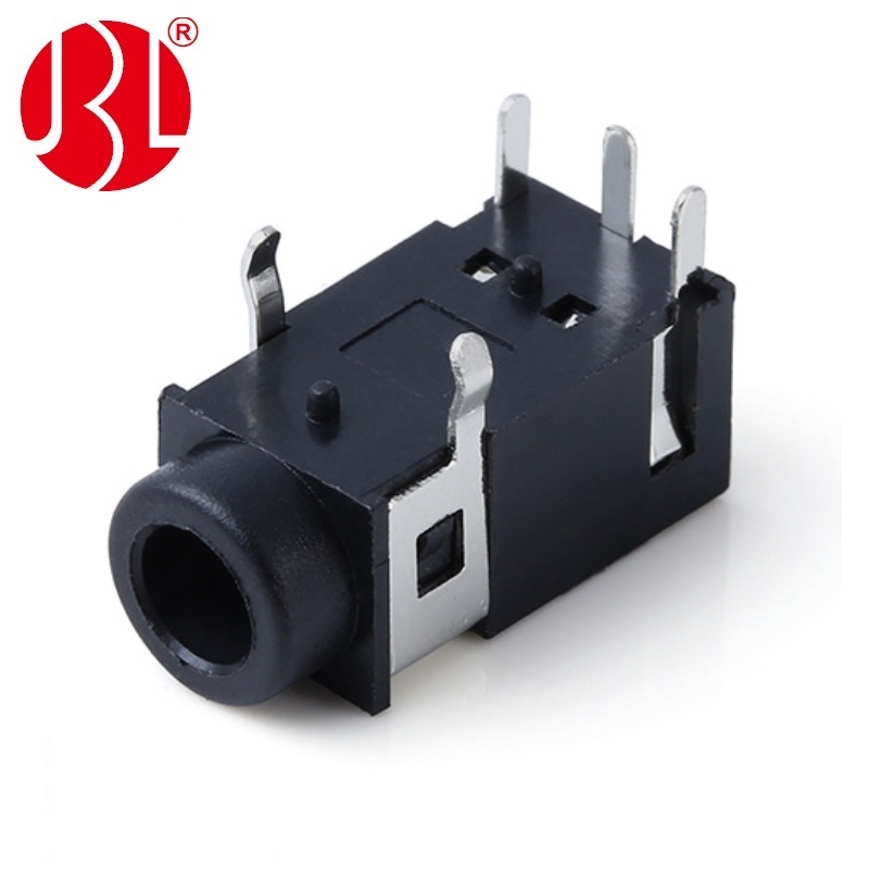 PJ-322 3,5 mm-es audio aljzat 5 tűs derékszögű DIP típus