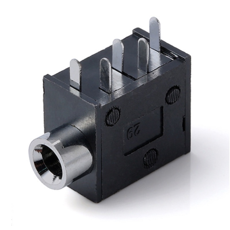 PJ-325 3.5mm שקע שמע מסוג DIP 5 פינים בזווית ישרה