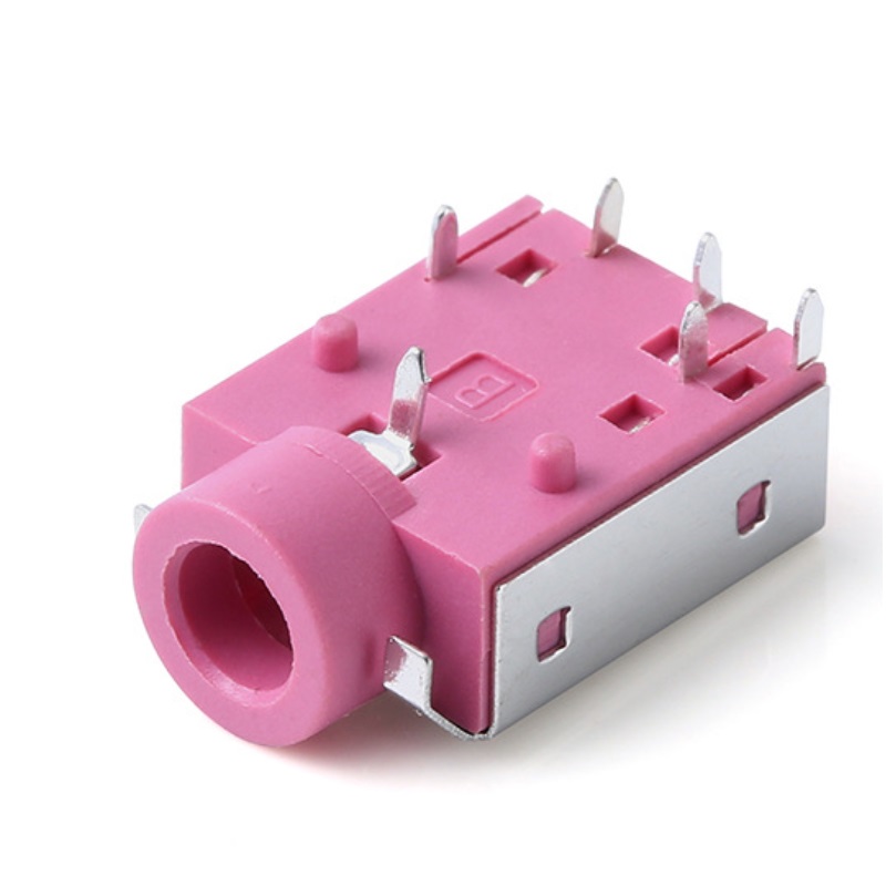 PJ-343 3,5 mm-es audio aljzat 6 tűs derékszögű DIP típus