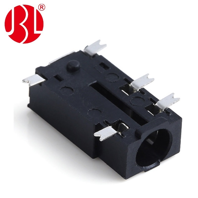 PJ-381N Soquete de áudio de 3,5 mm Tipo SMT de ângulo reto de 5 pinos