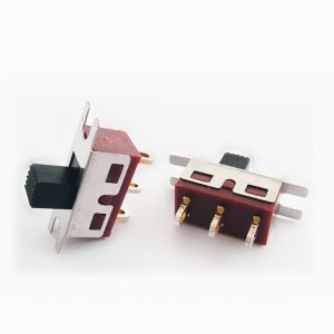 SS-12D08 vertical through hole 1P2T slide switch
