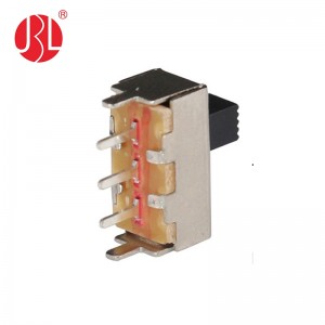 SS-12F45 vertical through hole 1P2T slide switch