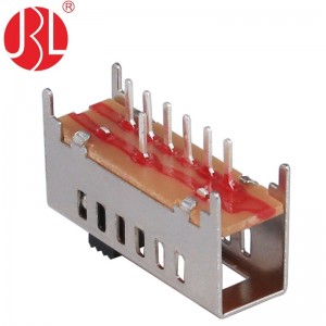 SS-16F03 SP6T Slide switch through hole vertical DIP type 01