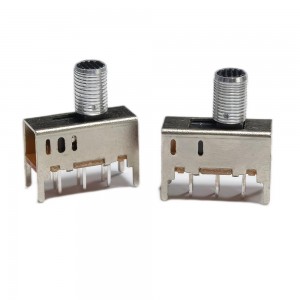SS-23D03AT10.0 vertical through hole 2P3T slide switch