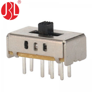 SS-23D07 vertical through hole 2P3T slide switch