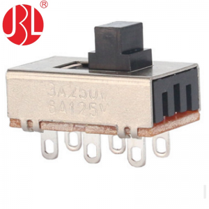 SS-23E26 vertical through hole 2P3T slide switch