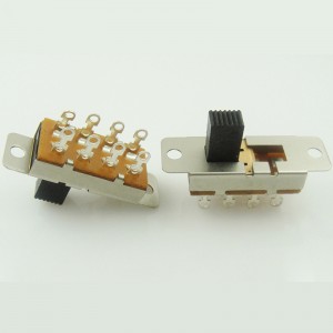 SS-23L04 DP3T Slide Switch Soldering lug