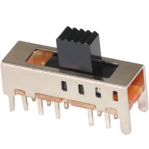 SS-24E01 vertical through hole 2P4T slide switch