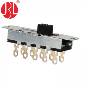 SS-24N02 vertical through hole 2P4T slide switch