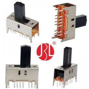 SS-43D01 vertical through hole 4P3T slide switch