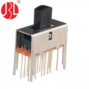 SS-43D10 vertical through hole 4P3T slide switch