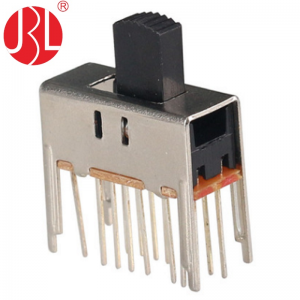 SS-43D10 vertical through hole 4P3T slide switch