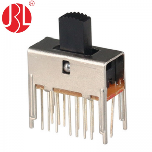 SS-43D10 vertical through hole 4P3T slide switch
