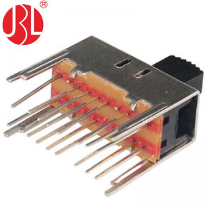 SS-43D10 vertical through hole 4P3T slide switch