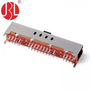 SS-48D01 vertical through hole 4P8T slide switch