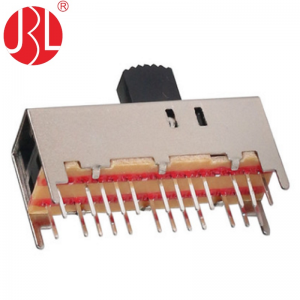SS-63D01 vertical through hole 6P3T slide switch